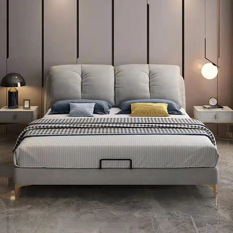 

Queen Unique Modern Double Bed Cheap Cute Minimalist Salon Twin Double Bed Frame Modular Camas Matrimonial Bedroom Furniture