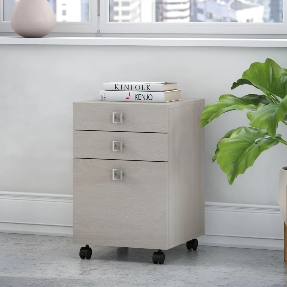 File Cabinet, 3-Drawer Mobile File Cabinet, File drawer opens on smooth full-extension ball bearing slides for an easy reach