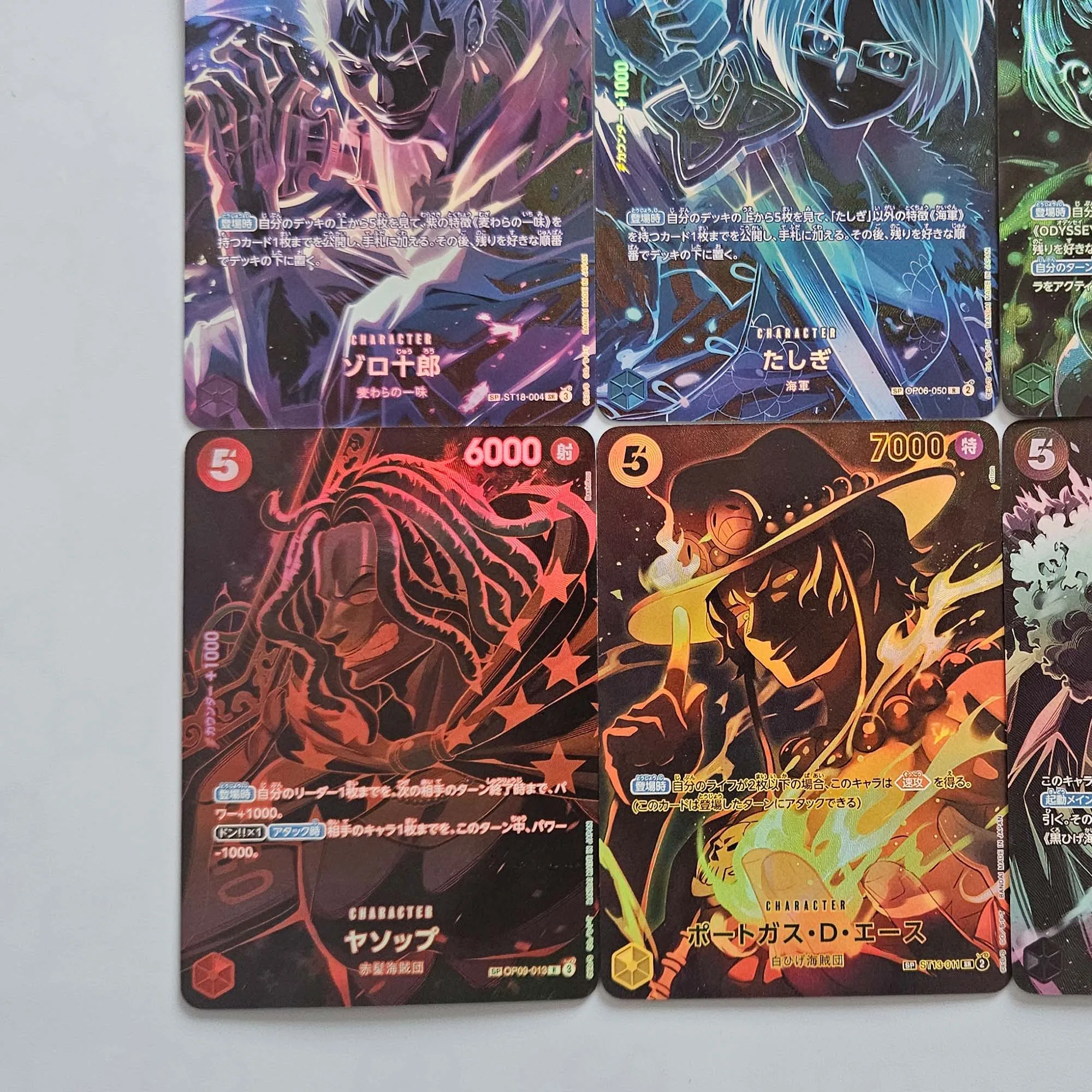 6 قطعة/المجموعة لتقوم بها بنفسك قطعة واحدة Opcg St18 رورونوا زورو ايس جمع بطاقة الانكسار اللون فلاش Opcg 10 كوزان أنيمي بطاقة دمى هدايا