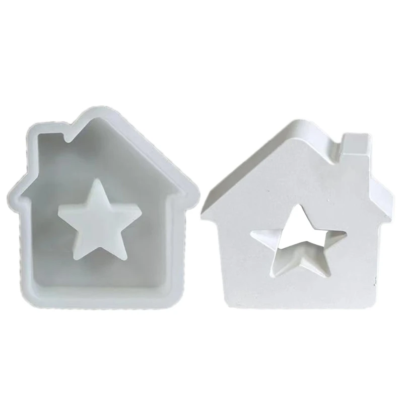 Love House แม่พิมพ์เทียน Star House แม่พิมพ์เรซินสำหรับทำเทียน Fondant