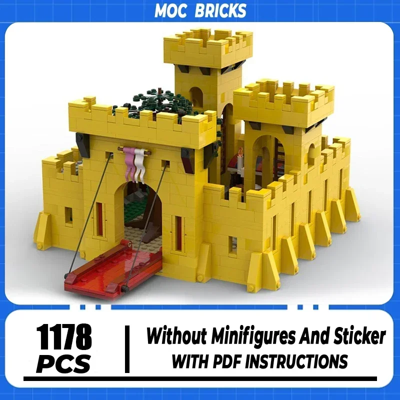 

Moc Building Bricks Classic Yellow Castle Modular Model Technology Block City Street View Blocks Toy Assembly Holiday Gift