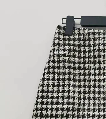 

Women's vintage houndstooth skirt office ladies casual skirt