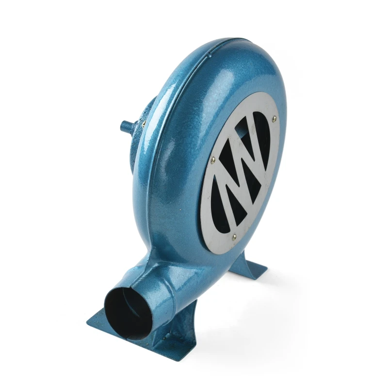 120/200/350w metal Industrial Outdoor Barbecue Iron Gear Hand Crank Blower Hand Fan Manual Fire Blower Popcorn Fan Blue model