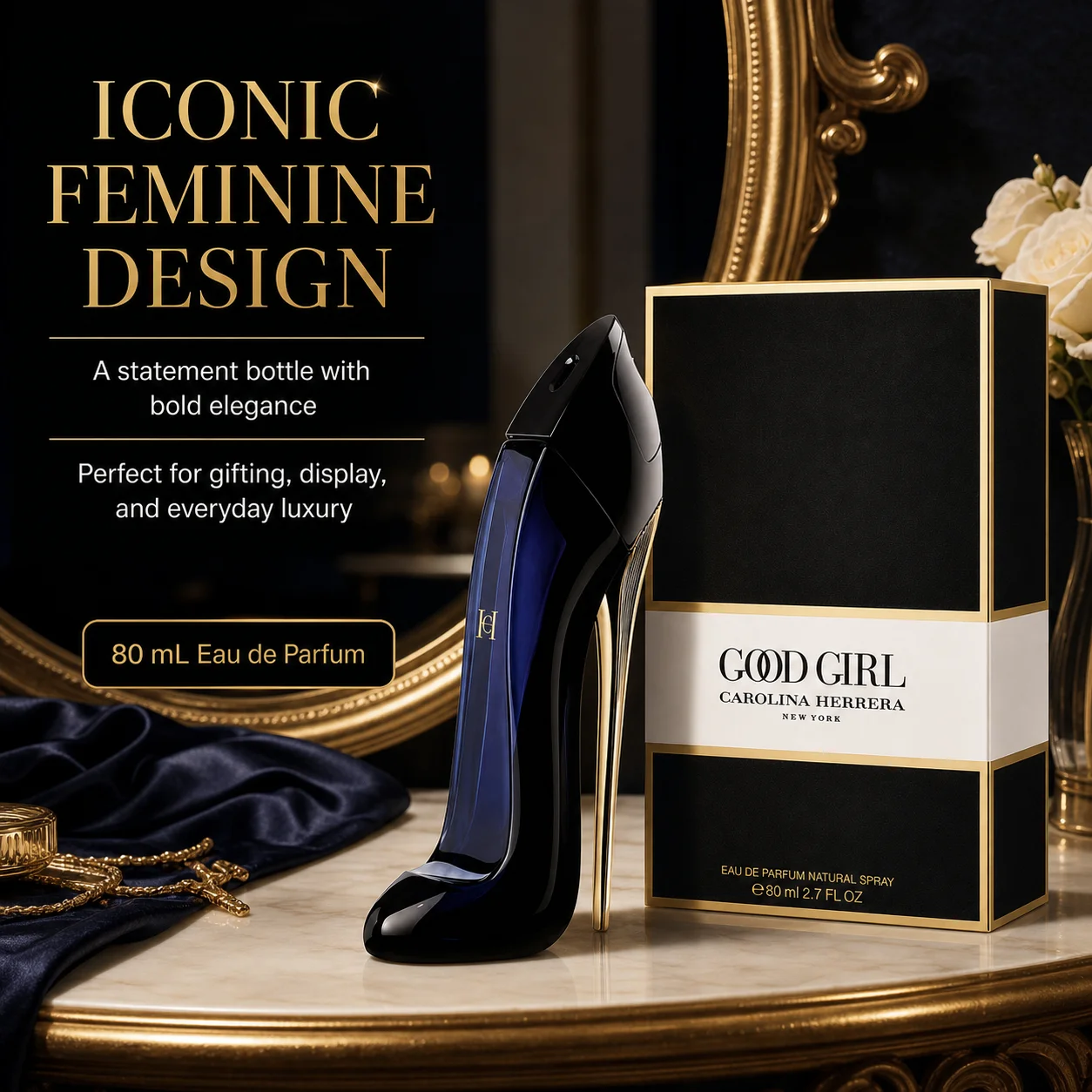 

Carolina Herrera Good Girl Eau de Parfum 2.7oz 80ml Women’s Fragrance Bold Sexy Stiletto Heel Bottle Long Lasting Scent