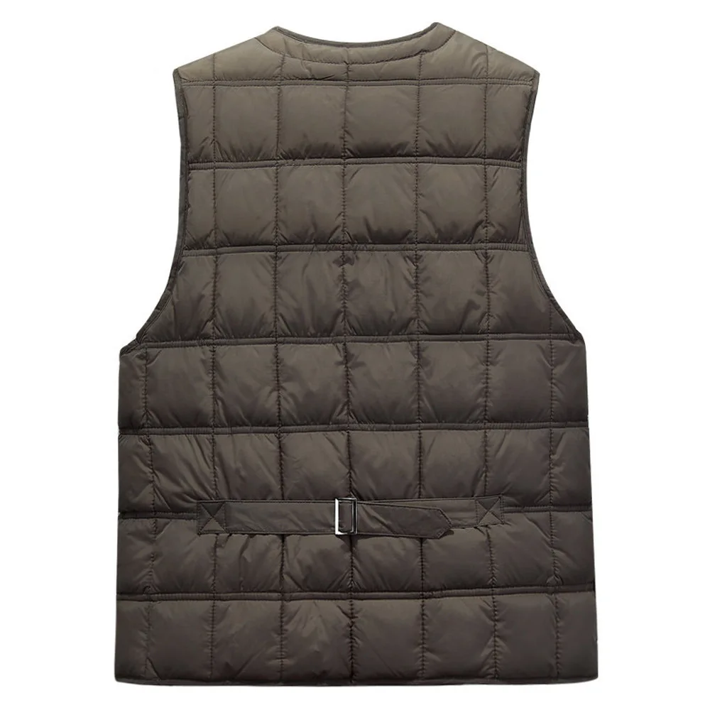 Winter Dresses Men White Duck Down Causal Vest Ultra Light Male Thick Sleeveless Down Jacket Men Warm Vest L-5XL Plus Size