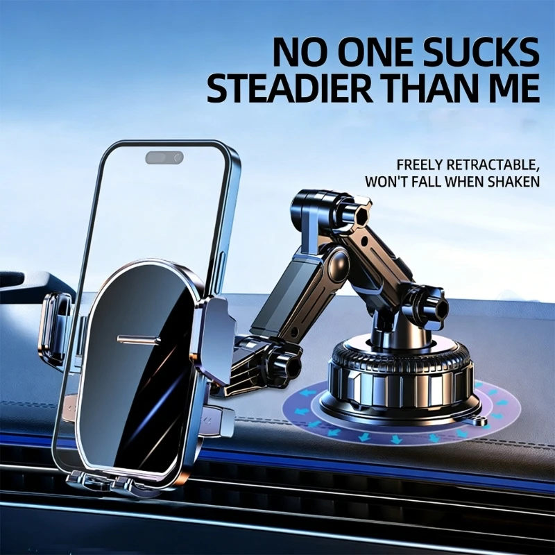 Universal Clip Car Phone Mount With 360 Rotation Cellphone Holder For 4-7.5inch Smartphones Mobile Decvice