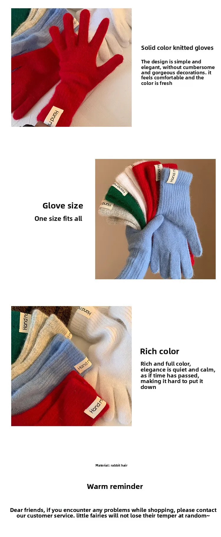 Women Wool Cashmere Gloves Cable Knit Touchscreen Finger Hole Winter Autumn Warm Wrist Length Classic Gloves Female Mitten
