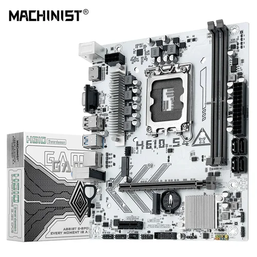 Imagen 1 del producto MACHINIST H610 S4 Placa base LGA 1700 compatible con Intel Core 12/13/14 generación I3, I5 CPU DDR4 RAM de escritorio NVME M.2 USB 3,0