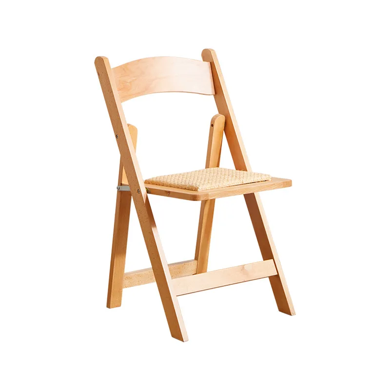 

Складной стул из ротанга, бытовой мягкий мешок, садовый стул, скандинавский портативный табурет со спинкой, простой складной обеденный стул из цельного дерева