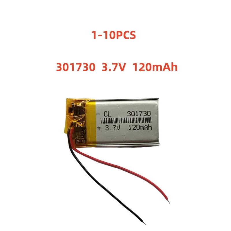 

301730 3.7V 120mAh Small Size Lipo Rechargeable Battery Lithium Polymer For MP3 Bluetooth MID headset headphone video pen
