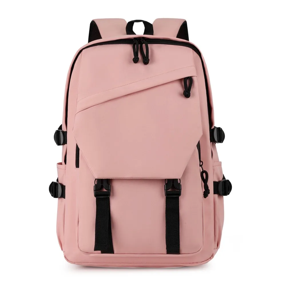 

Casual Large Capacity Oxford Cloth Backpack Waterproof Solid Color Travel Knapsack Multi-pocket Leisure Student Schoolbag Unisex