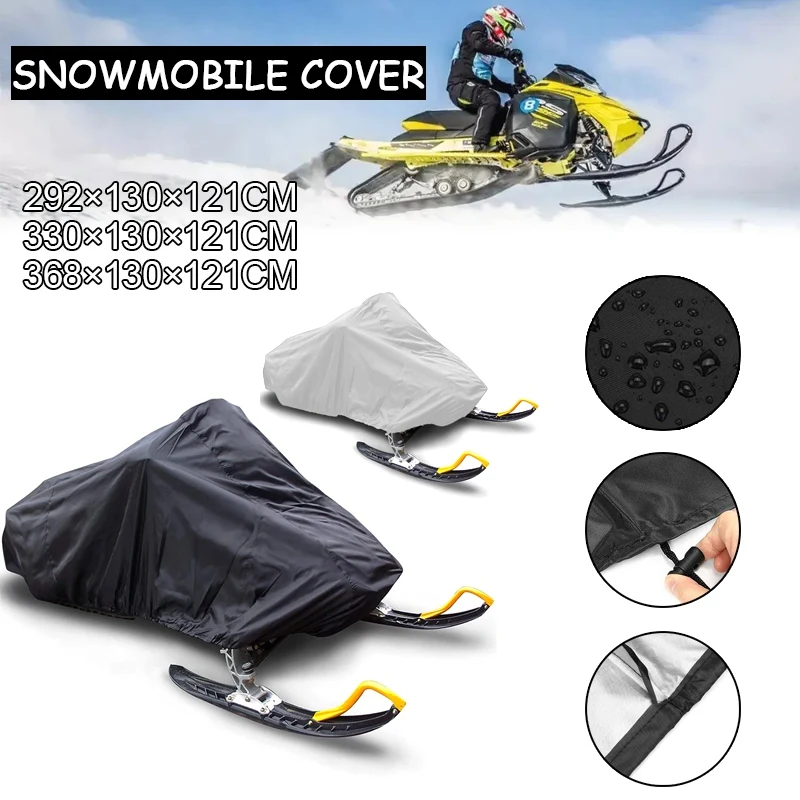 Outdoor Snowmobile Motorcyle Cover Waterproof Dust Trailerable Sled Cover Storage Anti-UV Rainproof Sled Protective Supplies