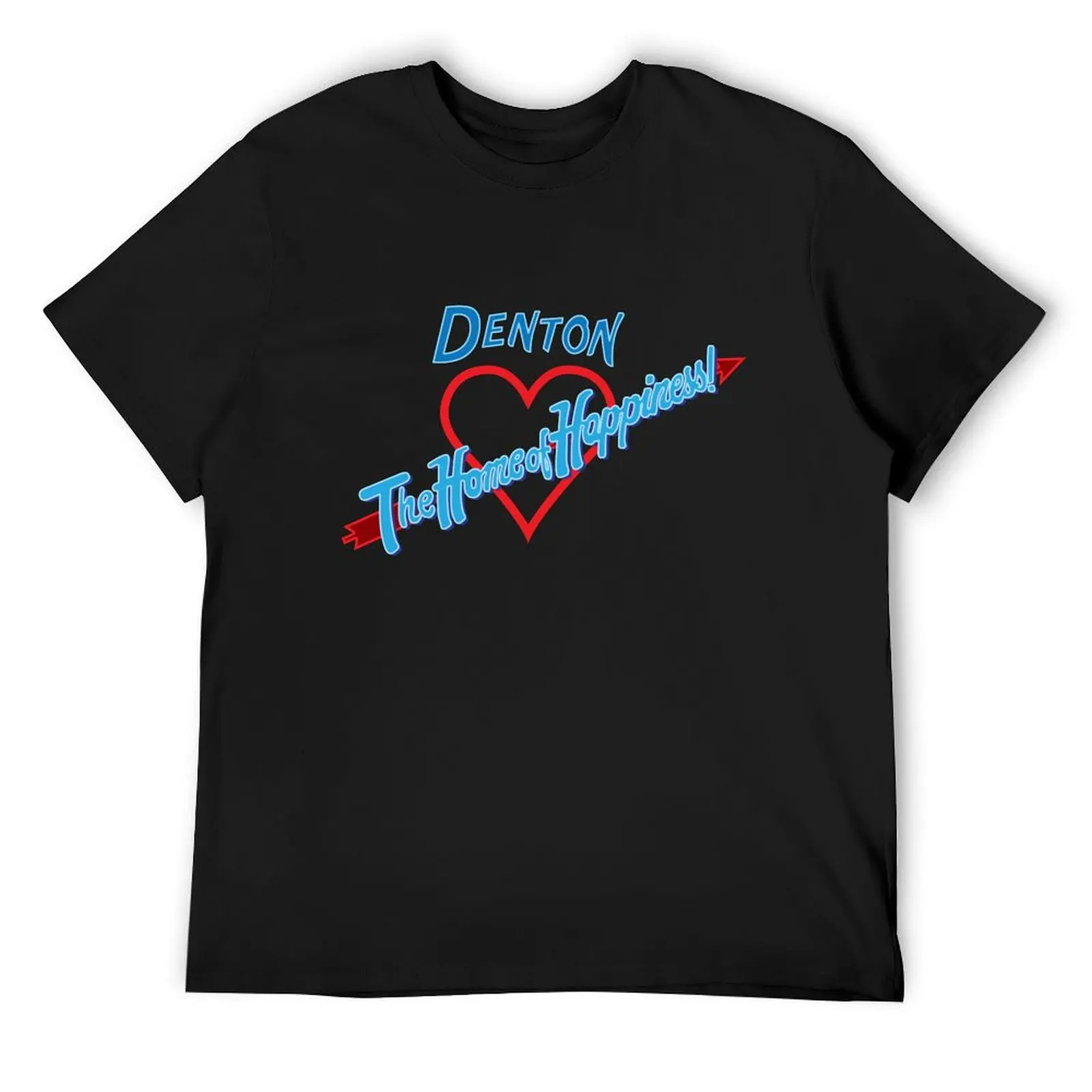 

Denton - Home of Happiness in Neon T-Shirt customs oversized graphic tee tshirts personalised black t-shirts for men