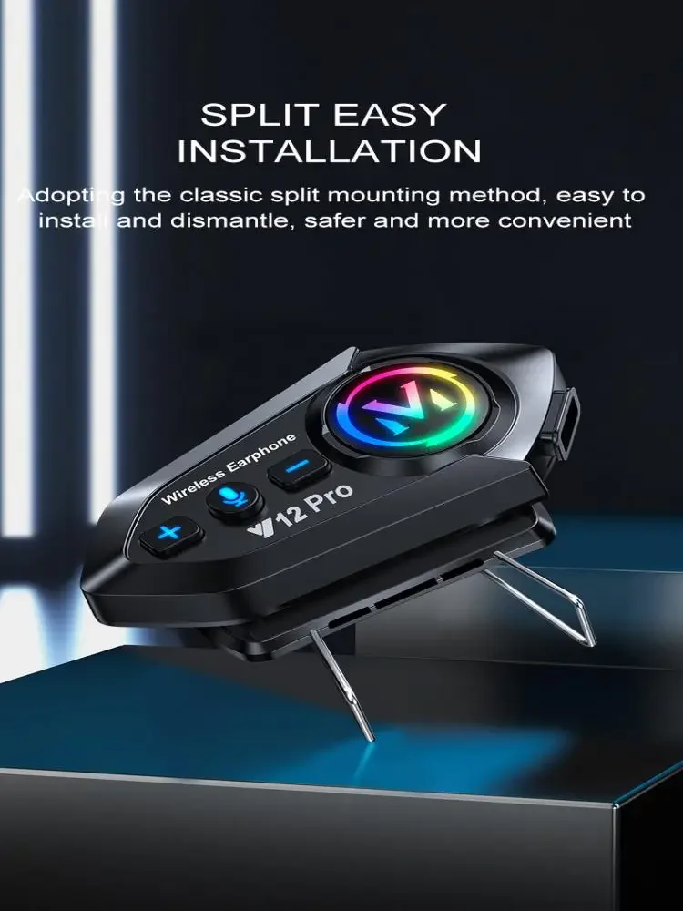 Y12Pro Bluetooth Helm Intercom Oortelefoon Waterdichte Ruisonderdrukking 500m Intercomunicador Luidspreker Oortelefoon - afbeelding 2