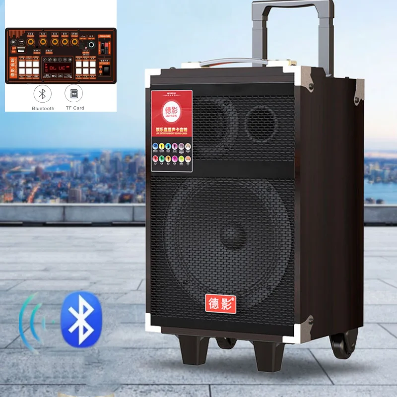 

Portable Outdoor Wireless Bluetooth Speaker High Sound Quality High-Power Home Theater Karaoke Subwoofer Sound System