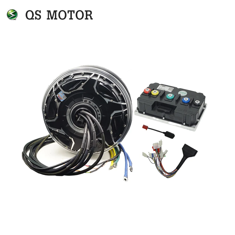 

QSMOTOR Engine 12*3.5inch 268 80H 20kW 72V Powerful Hub Motor with ND722600/ND842600/ND962600 Controller for E-Motorcyle