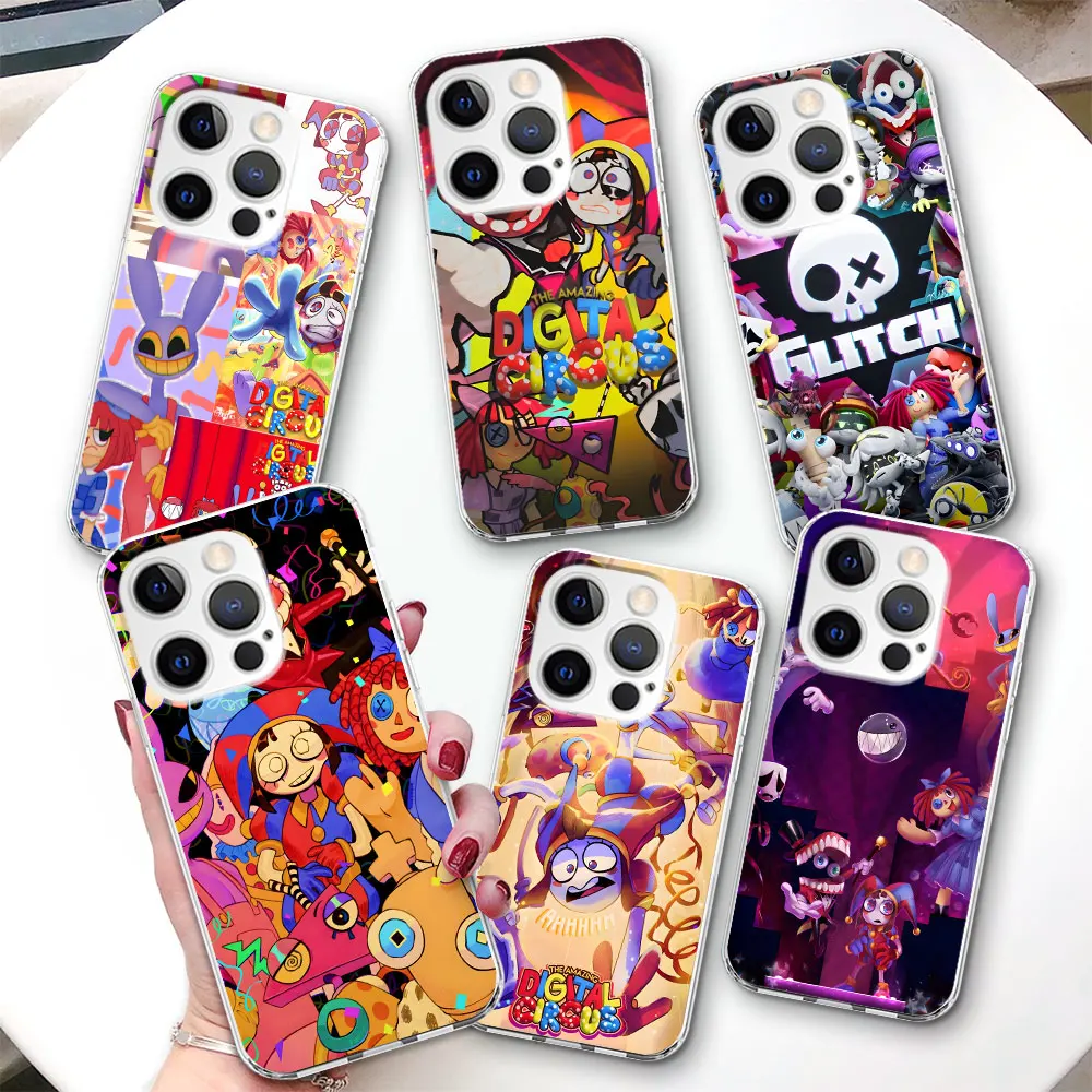 The Amazing Digital Circus Jax Case for Apple iPhone 11 15 Plus 13 12 Mini 7 8 X XS XR 14 Pro Max Transparent Soft Phone Cover