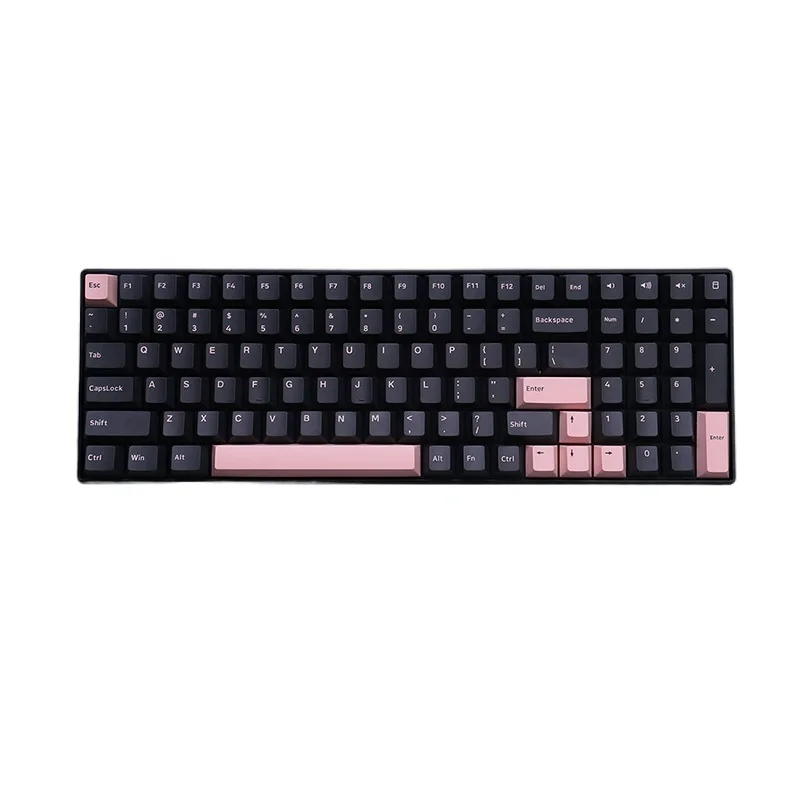 

New GMK Olivia Dark PBT Keycaps Cherry Profile Double Shot Black White Pink Key Caps Custom DIY Keycap for Mechanical Keyboard