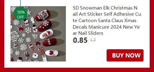 30 Sheets Christmas Nail Art Stickers Self Adhesive 3D White Snowflake Nail Decals Xmas Nail Supplies Christmas Manicure Sliders