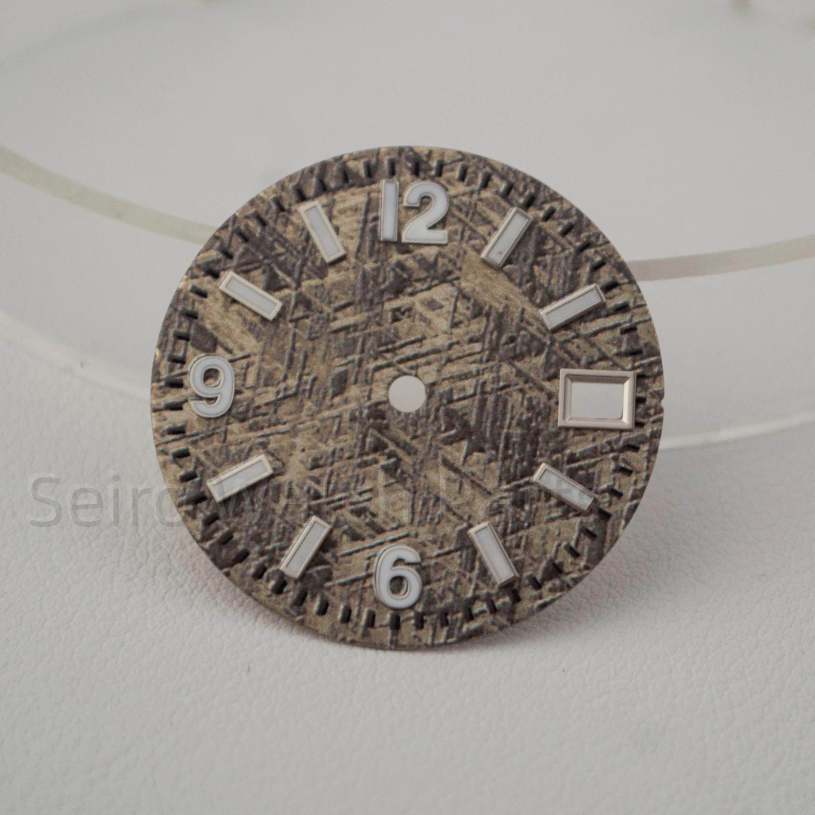 

28.5mm NH35 Watch Dial Meteorite Luminous Watch Dial Face Pointers Needles Calendar Watch Accessories for Sub NH35 NH36 movement