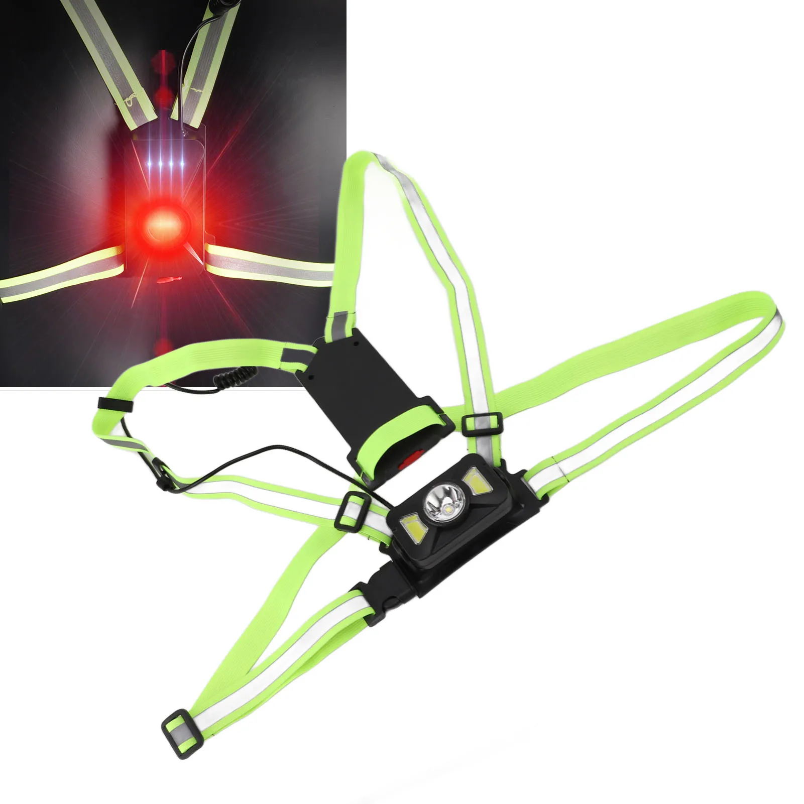 

C2 Outdoor Night Running Chest Head Lights Dual Light Sources Cycling Sport Lighting Head Lamp Torch for Walking Jogging Camping