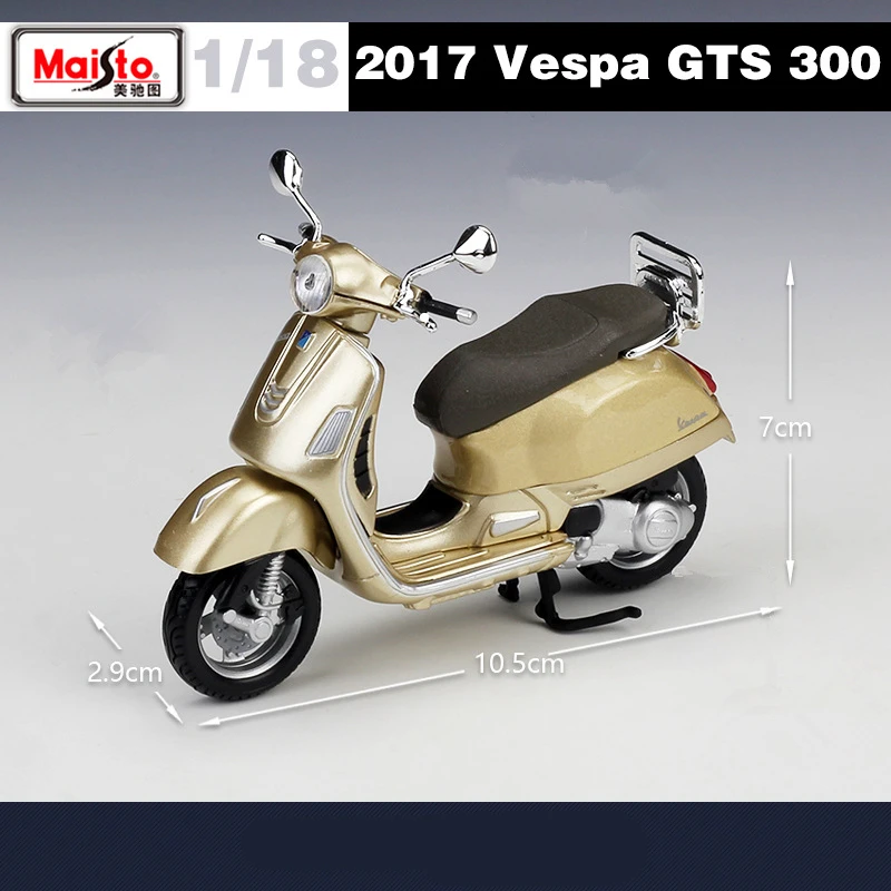 Maisto 1:18 Vespa GT3 300 Alloy Motorcycle Model Simulation Diecast Metal Classic Motorcycle Model Collection Childrens Toy Gift