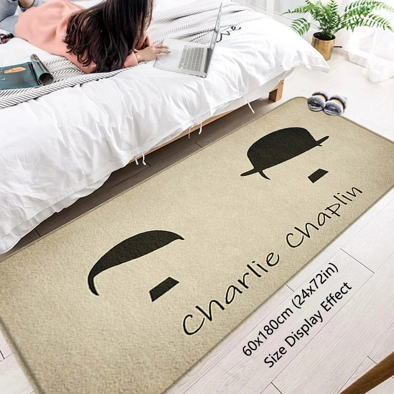 Doormat Prayer carpet Living Room Rugs Foot Carpets Bathroom Rug Floor Mats Non-slip Hallway C-Charlie Chaplin Mat Home Decor