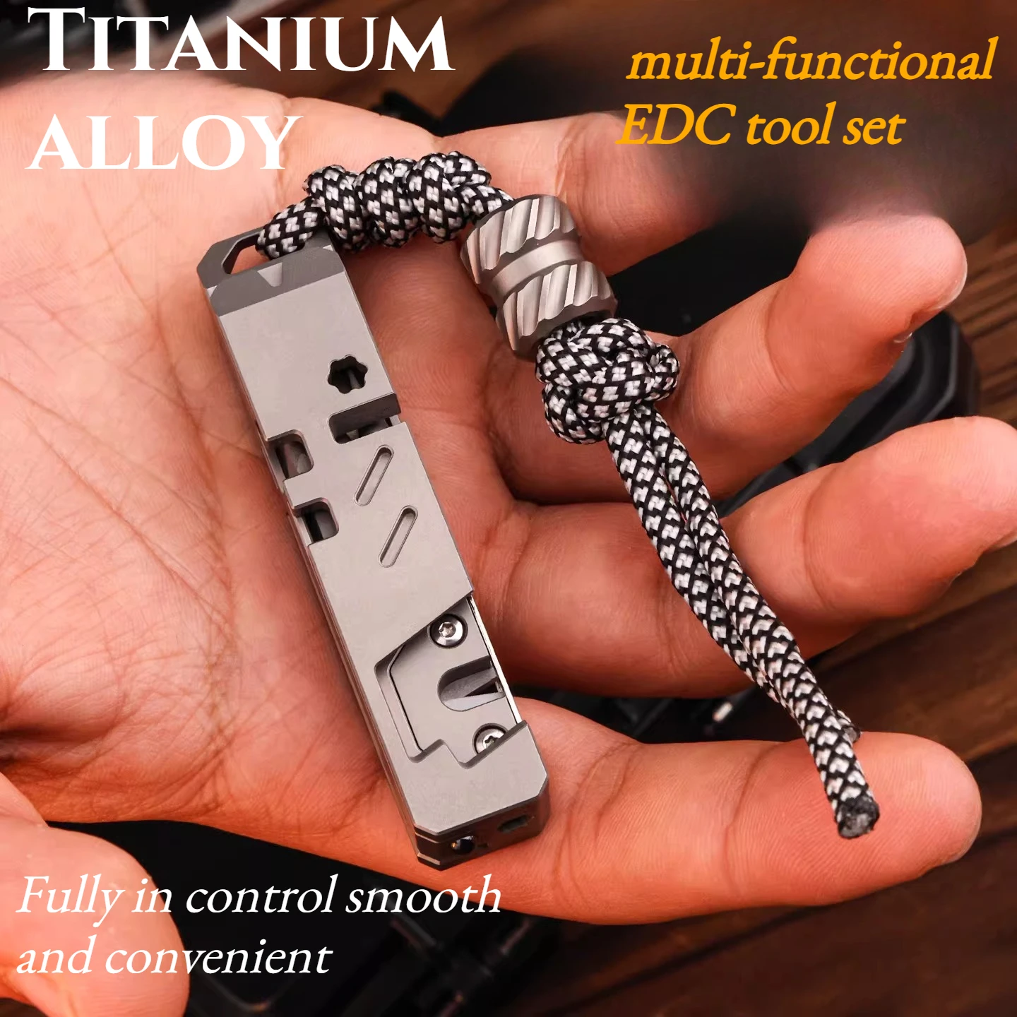 GR5 Titanium Alloy Multi-functional EDC Combination Tool Mobile Phone Holder Portable Screwdriver Crowbar