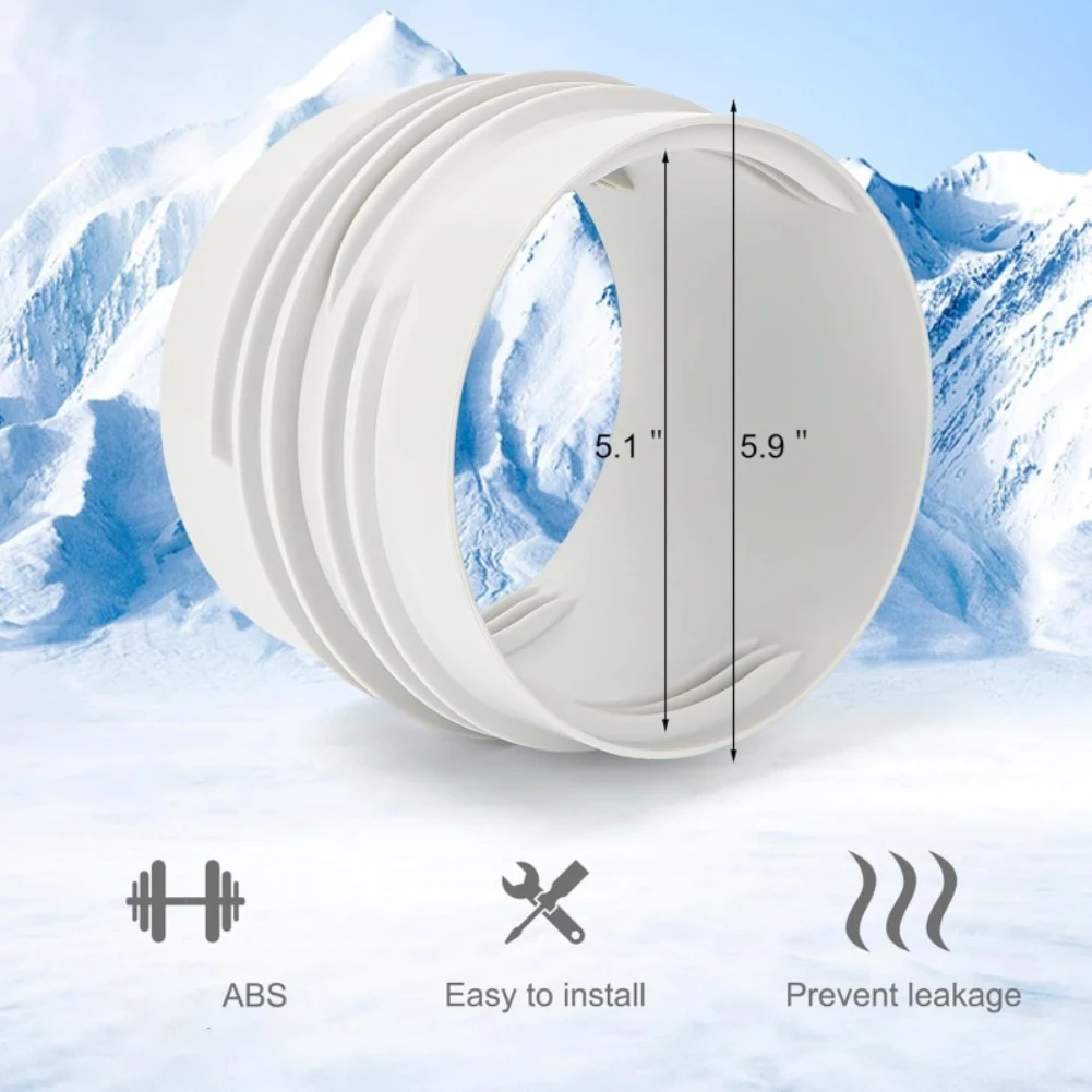 

Для домашнего охлаждающего решения Редуктор выхлопного шланга Простая установка Разъем Конструкция быстрой установки для шлангов 130 мм и 150 мм