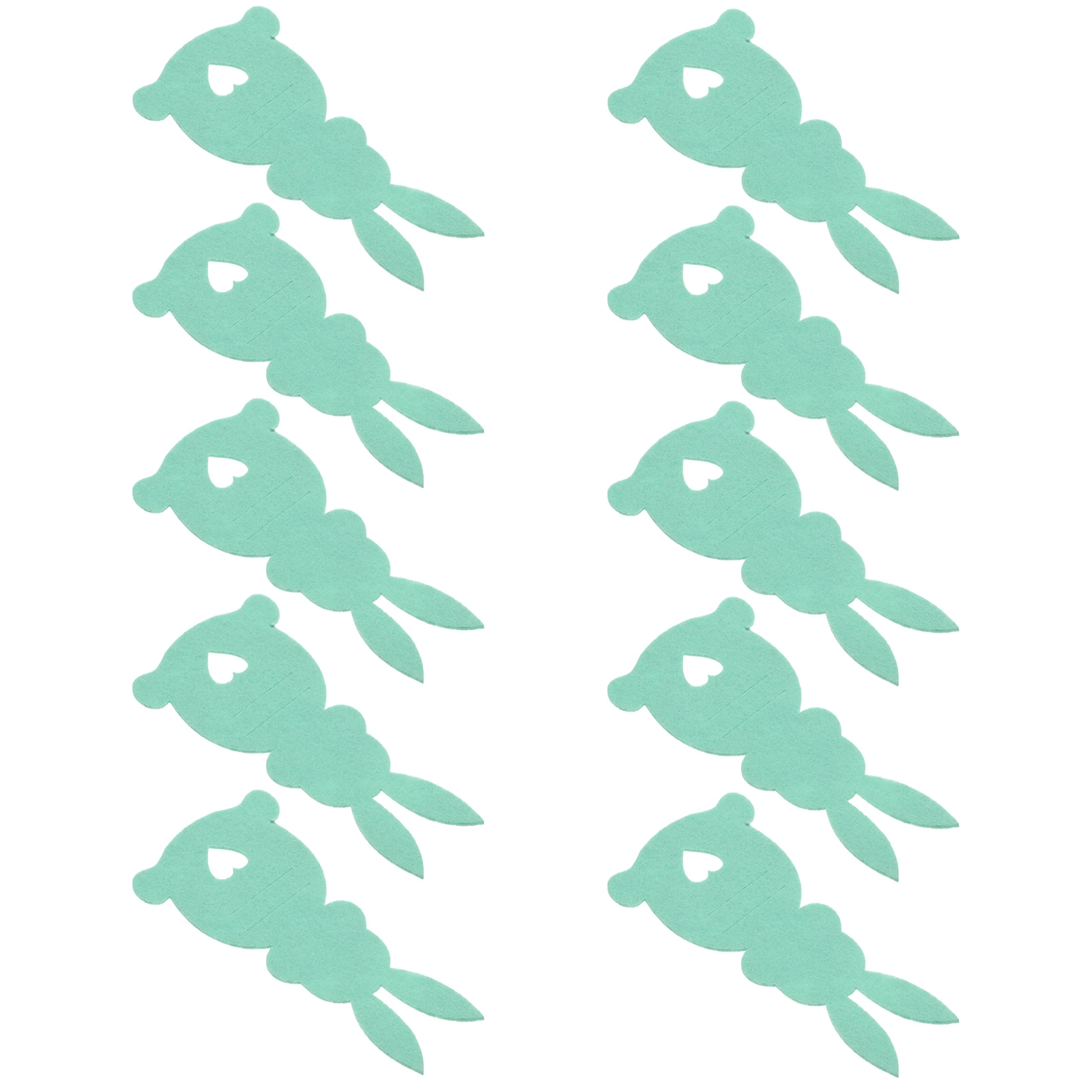 

10pcs Rabbit Coin Holder Easter Bunny Design Carrot Shape Treat Bags Utensil Sleeve Wallet Materials Multifunctional