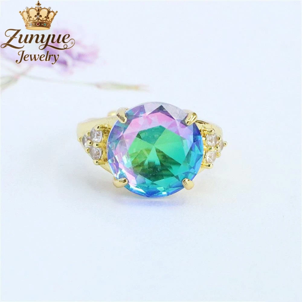 แหวนแก้วทรงกลมสีสันหรูหราประดับเพชร คุณภาพระดับไฮเอนด์ แฟชั่นเครื่องประดับสุดหรู สวยงามสง่างาม น่าหลงใหล เป็นที่นิยม เป็นของขวัญสำหรับวัยรุ่น