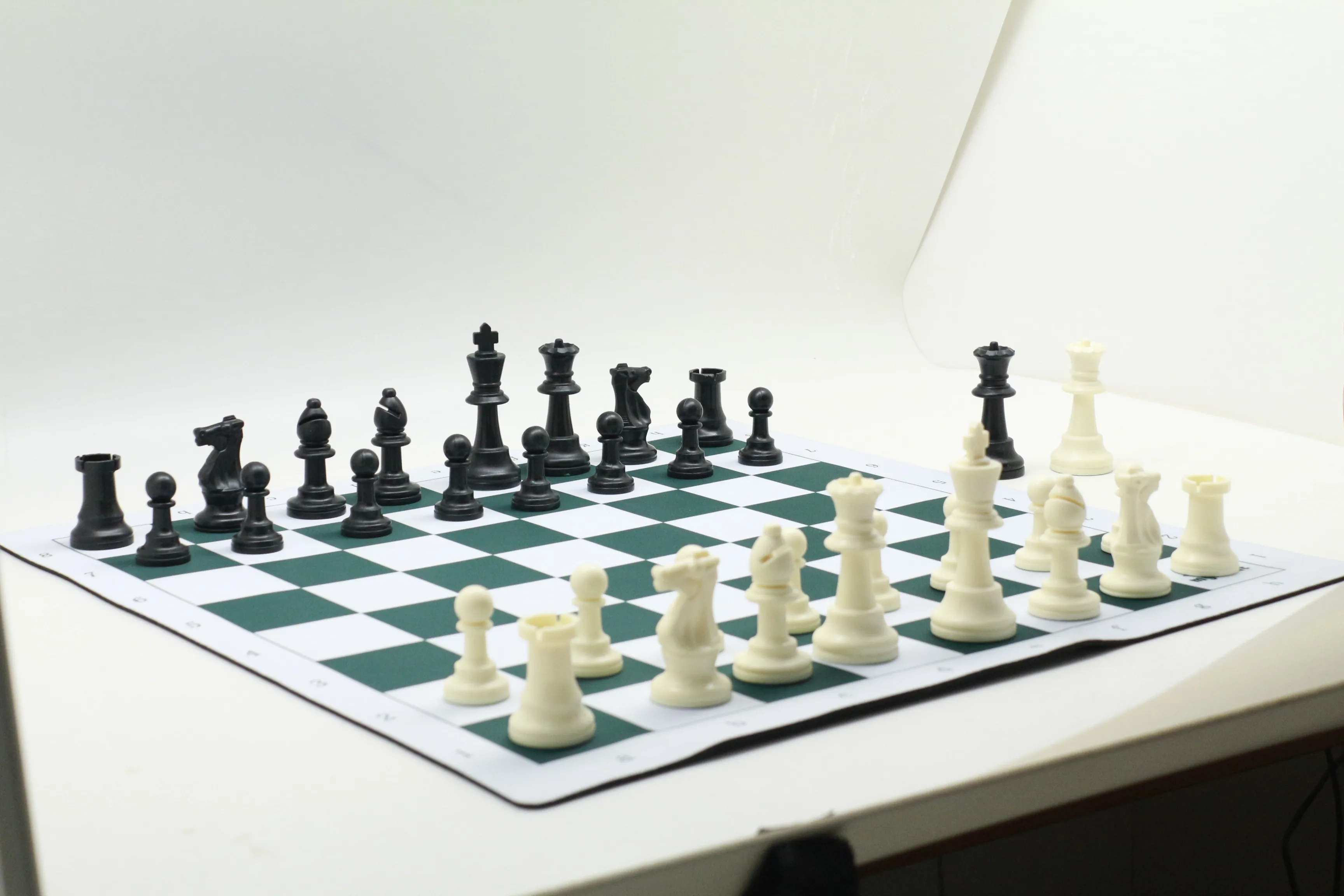 Chess Set with box - Folding Standard Travel Chess Board Game Handmade with Storage for Chess