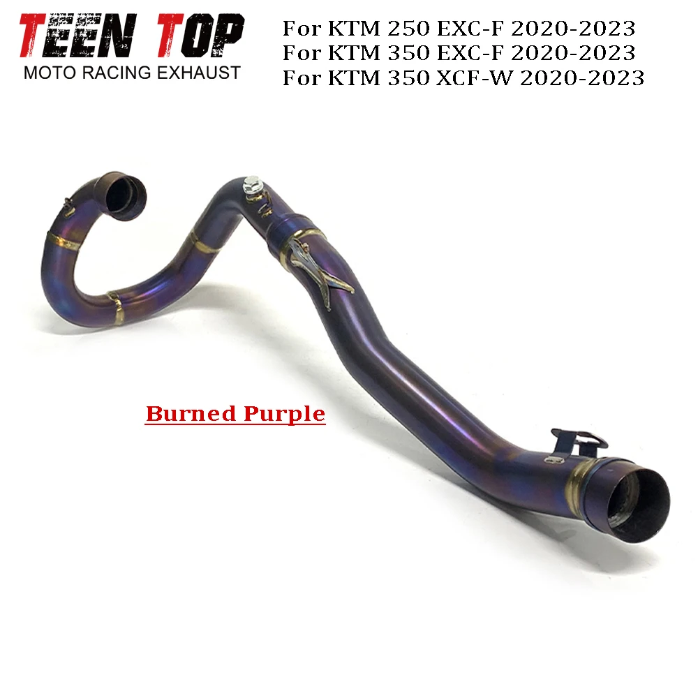 Motorcycle Exhaust Header 50.5mm For KTM 250 EXC-F 350 EXC-F 350 XCF-W Offroad Bike Exhaust Front Link Pipe 20-23 Titanium Alloy