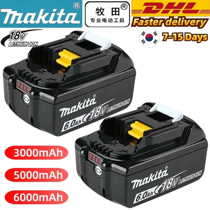 

Original Makita 6Ah/5Ah/3Ah for Makita 18V Battery BL1830B BL1850B BL1850 BL1840 BL1860 BL1815 Replacement tool Lithium Battery