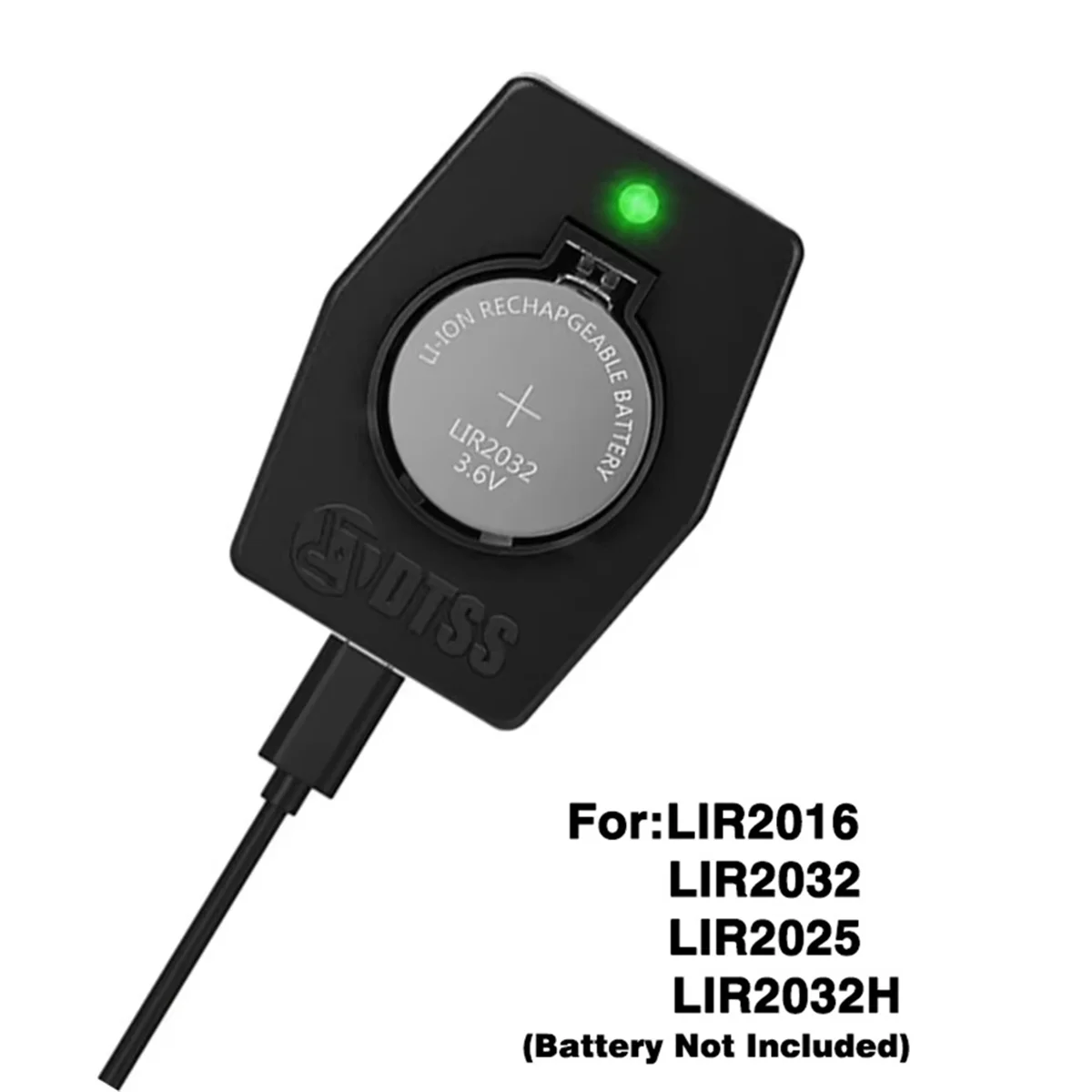 2025 New Portable Mini Button Cell Battery Charger LIR2032 LIR2025 LIR2016 Type-C Charging 3.6V Li-Ion Cell Batteries Charger