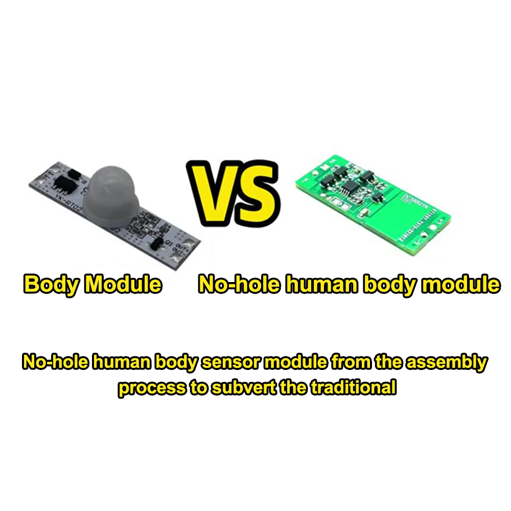 Short Distance Human Body Sensing e Light Control Sensor Switch, 180 ° PIR Motion Sensor, Switch Module, 12V, 4A, Fit for Smart Home, 3-4m