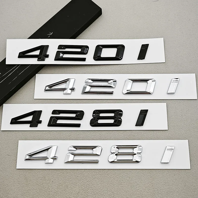 3D Car Letters Logo 428i 420i Badge Rear Trunk Badge Emblem Decals for 4 Series 420i 428i F32 Tail Marking Accessories