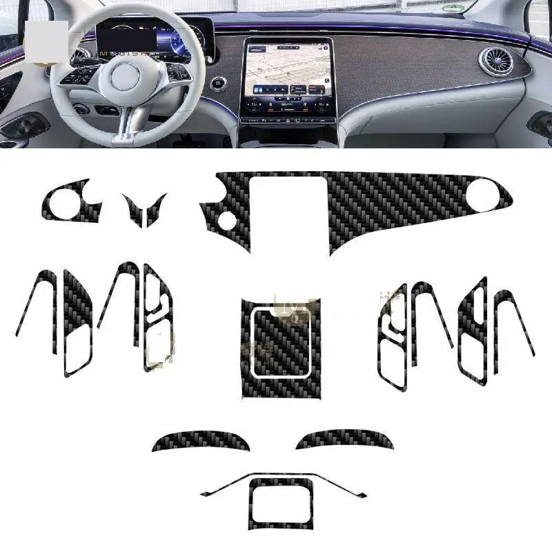 

Car interior carbon fibre Film 5D PET Center Console Anti scratch resist Sticker film for Mercedes Benz V295 EQE 2022-2023