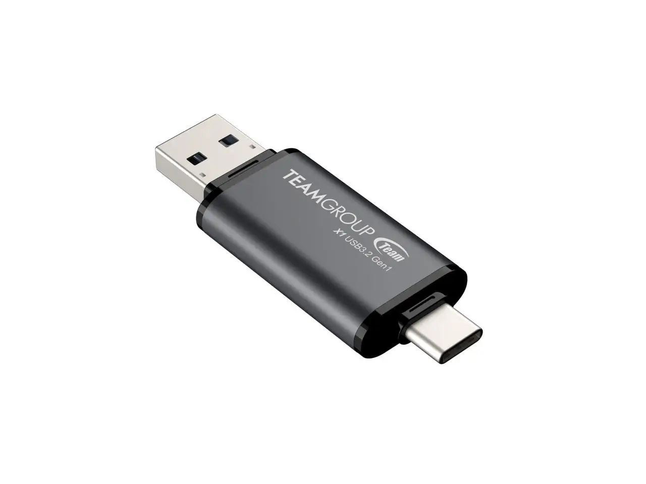 Team 256GB X1 USB 3.2 Gen1 2-in-1 Type-A and Type-C Flash Drives, Speed Up to 100MB/s (TX13256GB01)