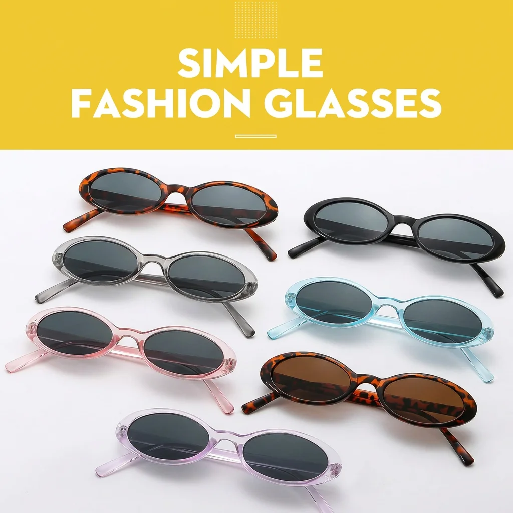 Pc Frame Sunglasses Corrosion-Resistant Small Frame Eyewear Uv400 Sunglasses Minimalist Fashion Sunglasses For Outdoor Sports