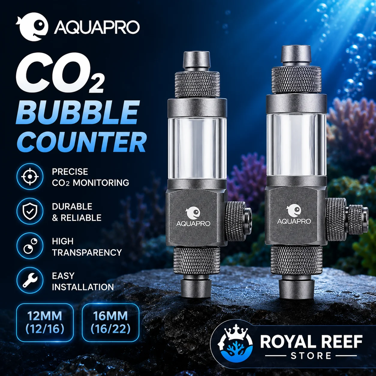Aquapro External CO2 Atomizer Sprayer Aquarium Fishing Tank Diffuser Filter Buc…