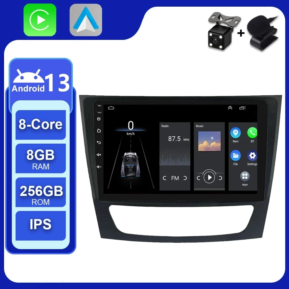 

2DIN Android 13 Car Radio for Mercedes Benz E-class W211 E200 E220 E300 E350 E240 CLS 2002-2010 Multimedia Player 2 Din DVD
