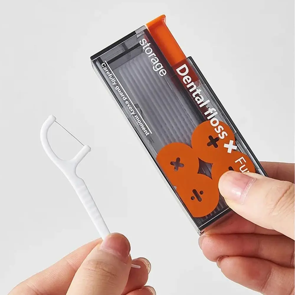 

Oral Hygiene Care Automatic Dental Floss Storage Box Plastic Thin Flosser Picks Reusable Convenient Teeth Stick Case Men