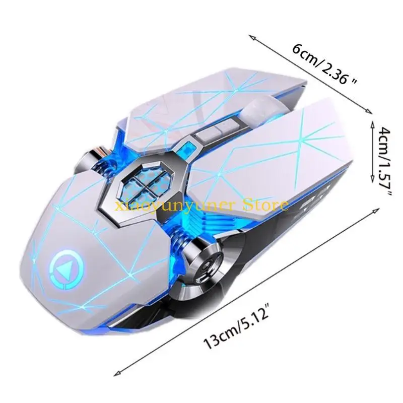 P9JB Tikus Permainan Mekanik Nirkabel Mouse Silent Rechargeable untuk Game Komputer