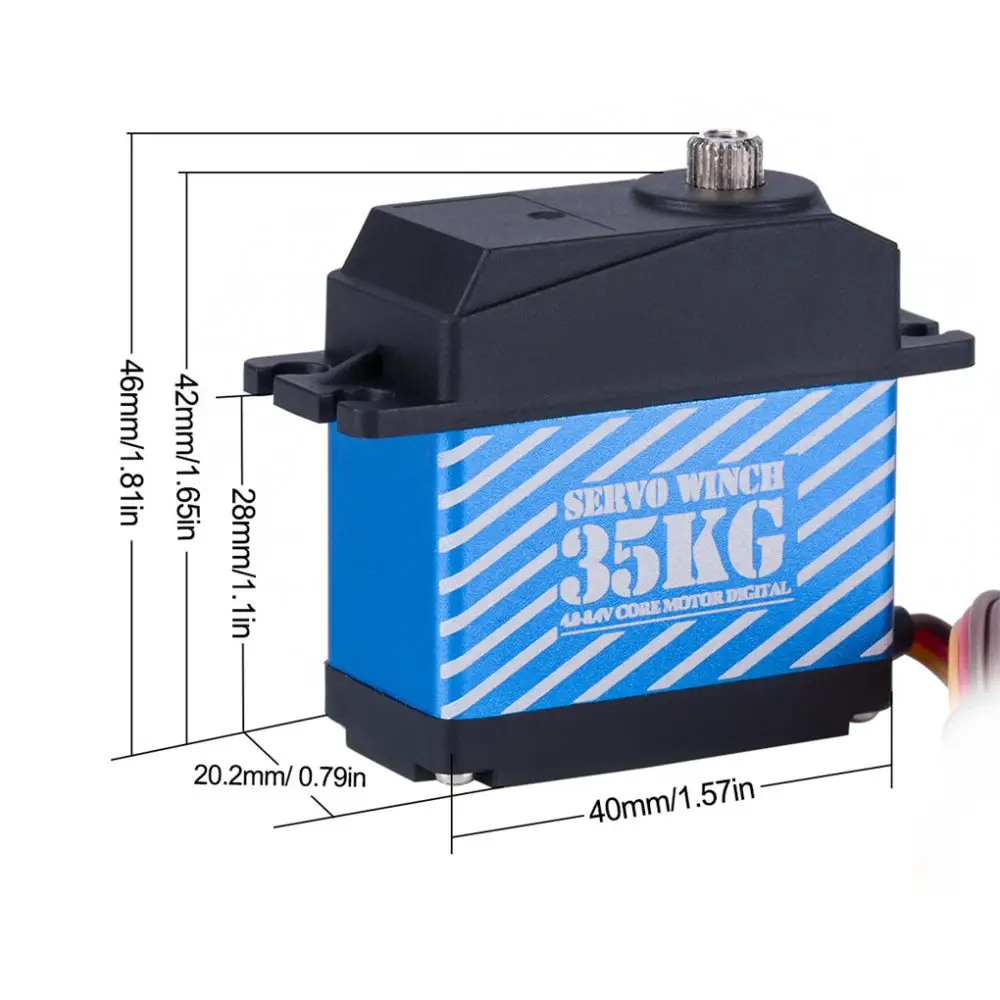 Servomoteur Ardu37numérique sans noyau à couple élevé, engrenage métallique, engrenage en acier inoxydable, bricolage robotique, voiture RC, 35kg