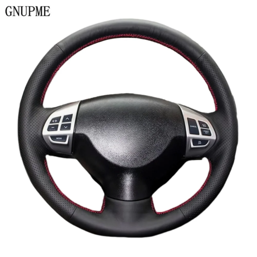 Car Steering Wheel Cover Leather For Mitsubishi Lancer X 10 2007-2015 Outlander 2006-2013 ASX 2010-2013 Pajero Sport 2008-2016