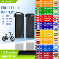 For Fiido T1 Heybike Explore Vivi Z8 Wallke H6 Engwe O14 Battery Ebike Battery 48V 20.8Ah 30Ah Folding Electric Bike Batteries