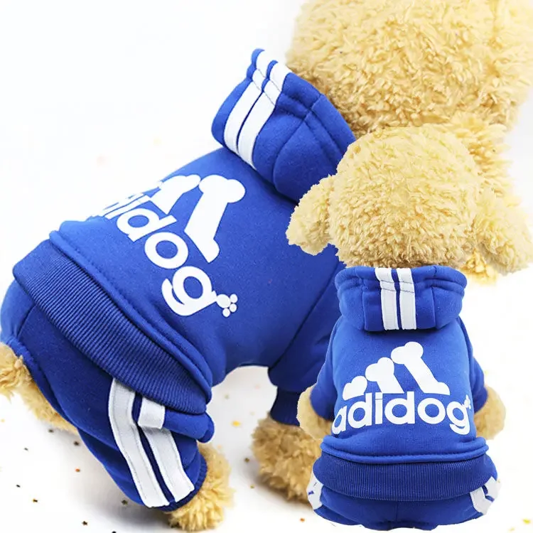 Adidog Dog Clothes Autumn and Winter Sweatshirts Warm Hoodies Clothing for Small Medium Dogs Puppy Chihuahua Sweater Outfit