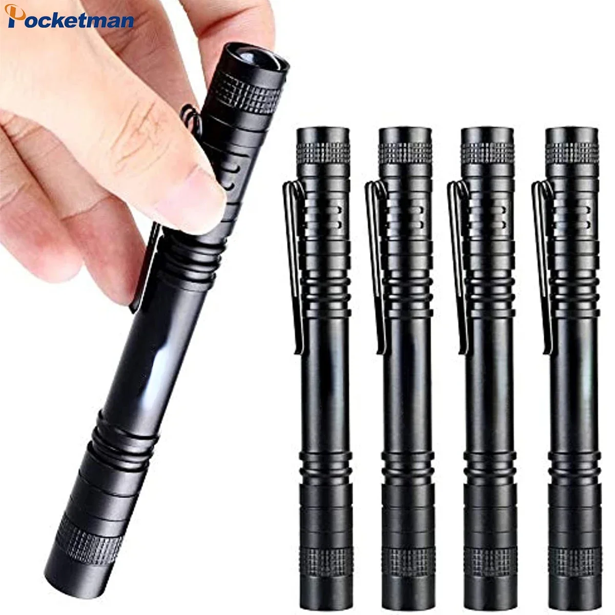 

Mini Pen Light Ultra Slim Portable Flashlight 1000LM Pocket Waterproof Penlight Small Torch with Clip Powered By AAA Battery