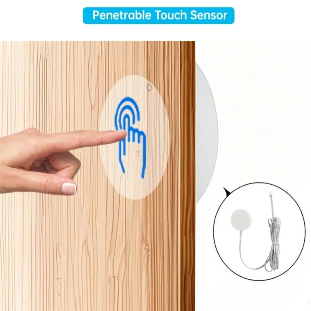 

5A 60W LED Kitchen Cabinet Light Wooden Panel Hand Sweep Touch Sensor Switch Capacitive Touch Penetrable Sensor